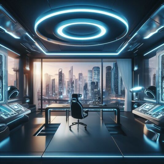 Technology Office AI-Generated Magic _ AIArt _ FutureTech
