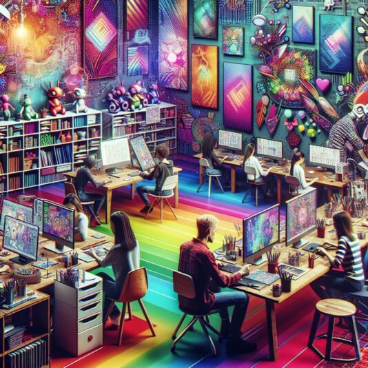 Creative Minds at Work_ A Vibrant Hub of Innovation and Collaboration