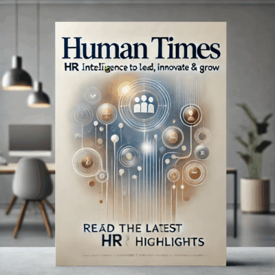 DALL·E 2024-10-28 09.12.05 - A visually appealing promotional image for a newsletter titled 'Human Times_ HR Intelligence to Lead, Innovate & Grow.' The design should have a profe