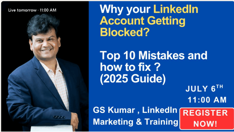 Why your LinkedIn account is getting blocked GS KUMAR