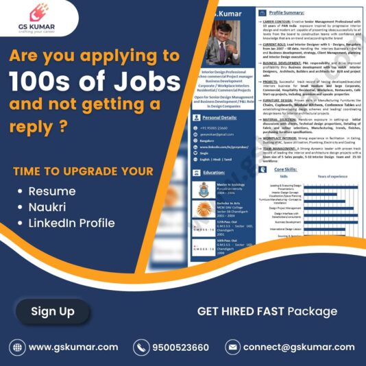 Time to upgrade resume GS KUMAR