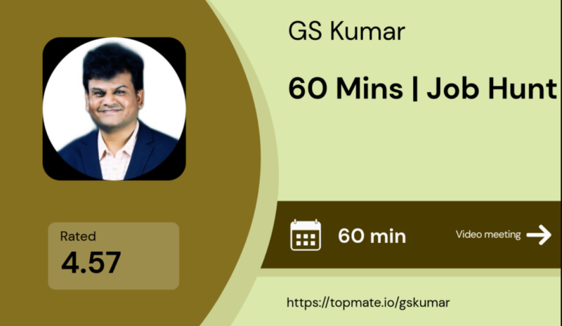 GS KUMAR JOB HUNT COUNSELLING NOT GETTING INTERVIEWS