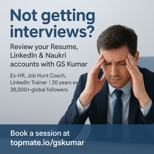GS KUMAR JOB HUNT COACH