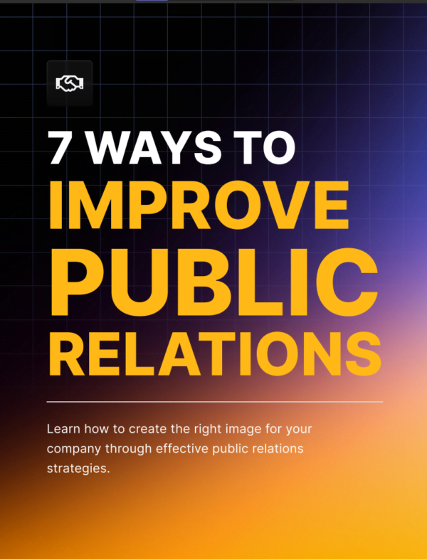 7 Ways To Improve Public Relations