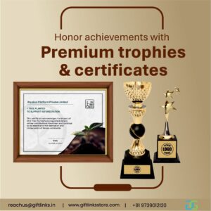 Celebrate Excellence with Gift Links’ Premium Trophies & Certificates